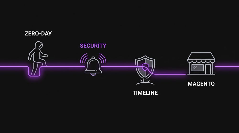 A left-to-right timeline showing an attack beginning before a shield arrives, with a store already past the shield
